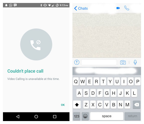 whatsapp video calling feature